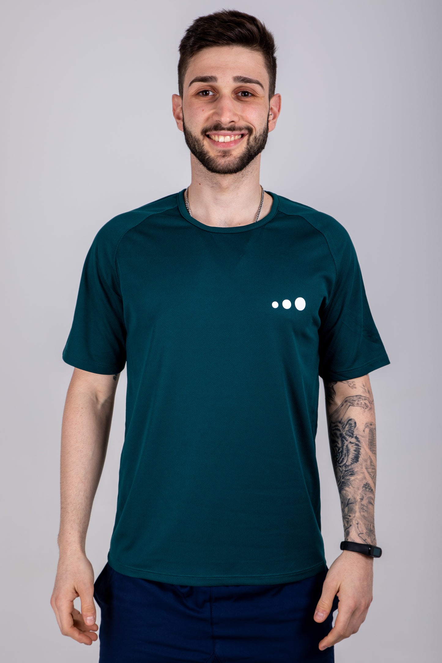 Camiseta RACE SLIM Verde oscuro